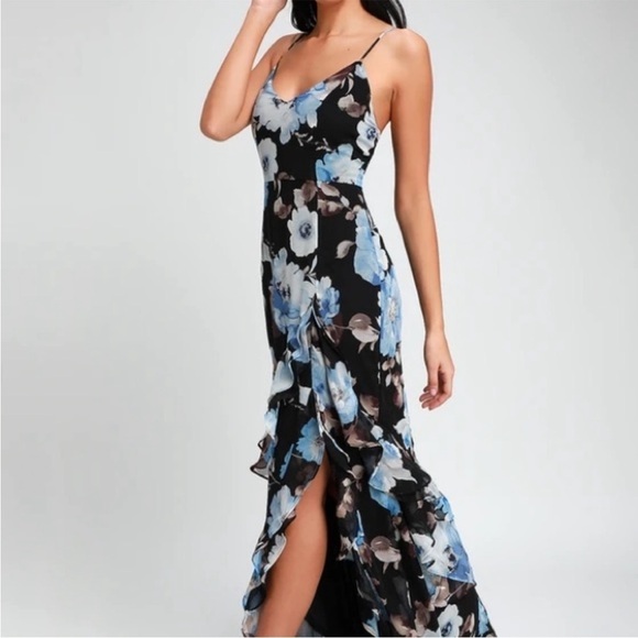 New Lulu’s Artwin Floral Maxi Gown Dress - Picture 9 of 11